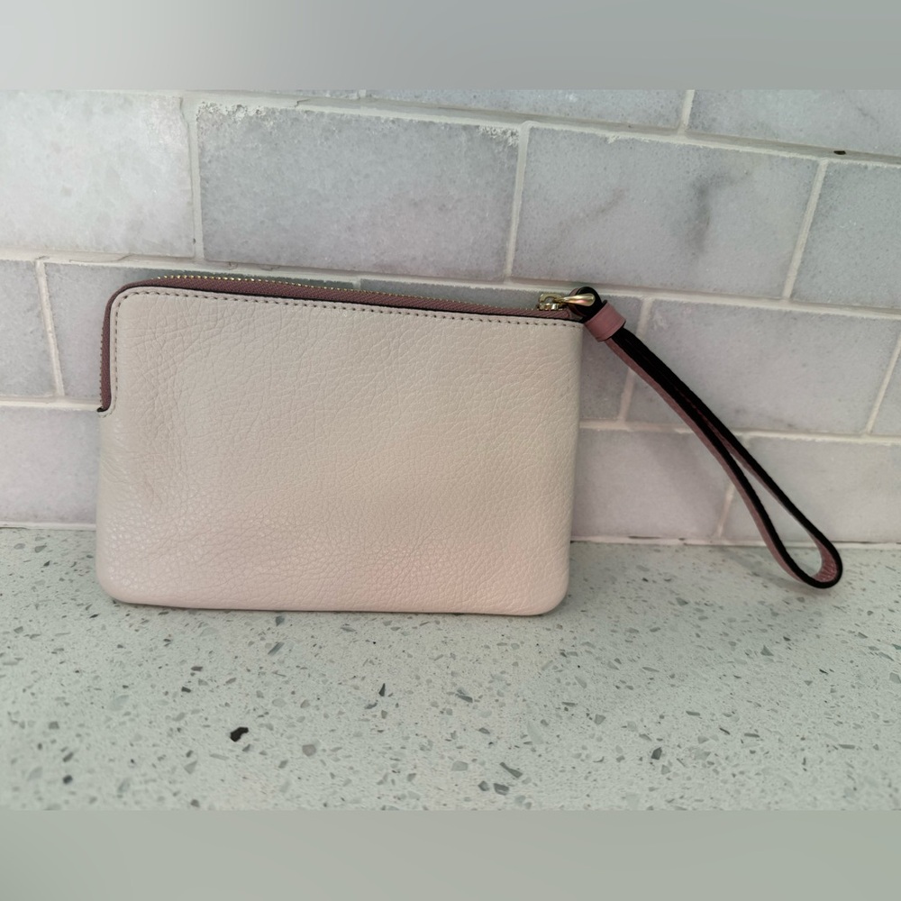 NWT Coach White & Striped Pink Heart Crossbody Bag with Card Case & Extra Strap - Picture 15 of 15